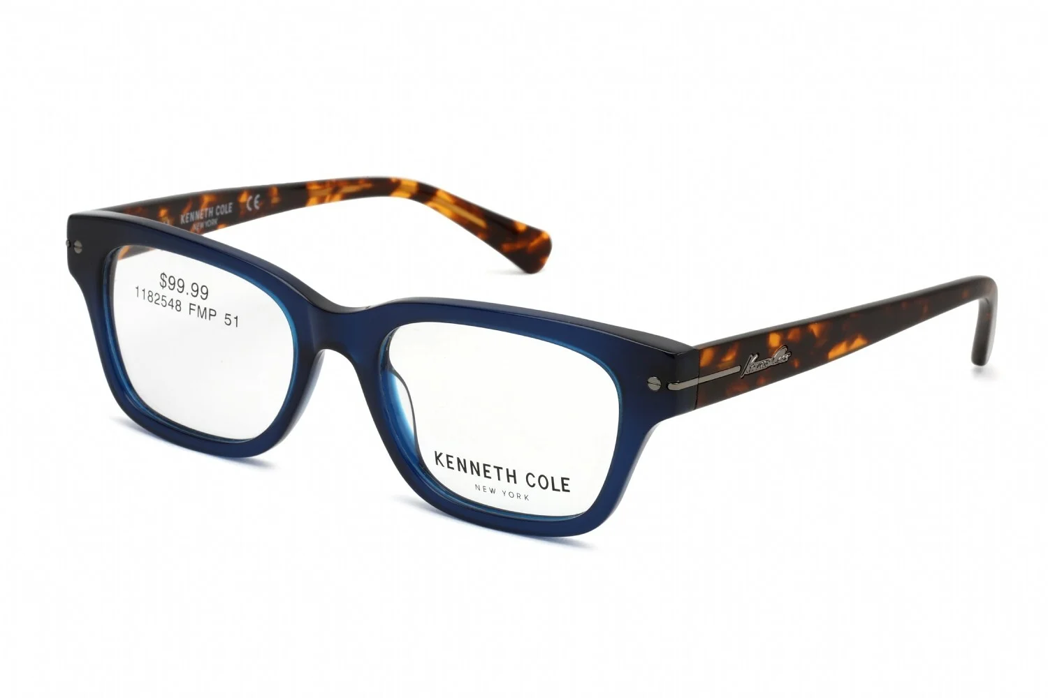 Kenneth Cole Unisex Eyeglasses KC0237-3-090-51 Blue Brown Size 51mm 140mm 18mm
